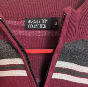 Men's Marx And Dutch Burgundy And Grey  Sweater.  Medium Size